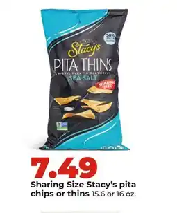 Hy-Vee Sharing Size Stacy's pita chips or thins offer