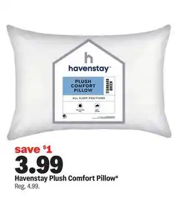 Meijer Havenstay Plush Comfort Pillow offer