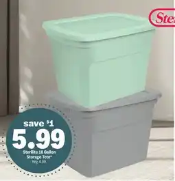 Meijer Sterilite 18 Gallon Storage Tote offer