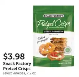 Fareway Snack Factory Pretzel Crisps offer