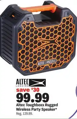 Meijer Altec Toughbox Rugged Wireless Party Speaker offer
