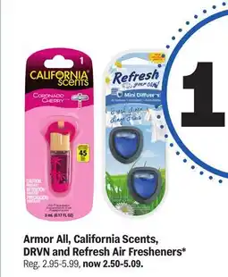 Meijer Armor All, California Scents, DRVN and Refresh Air Fresheners offer