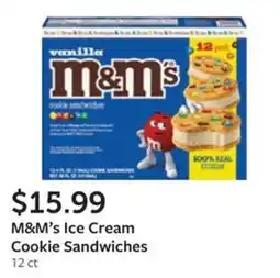 Fareway M&M's Ice Cream Cookie Sandwiches offer