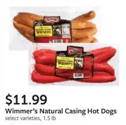 Fareway Wimmer's Natural Casing Hot Dogs offer