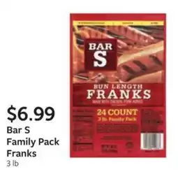 Fareway Bar S family pack franks offer