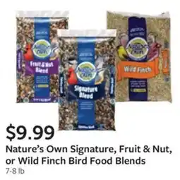 Fareway Nature's Own Signature, Fruit & Nut, or Wild Finch Bird Food Blends offer