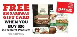Fareway FreshPet Products offer