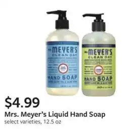 Fareway Mrs. Meyer's Liquid Hand Soap offer