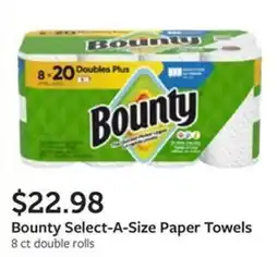 Fareway Bounty select-a-size paper towels offer