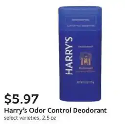 Fareway Harry's odor control deodorant offer