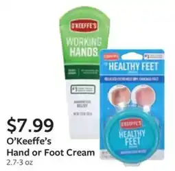 Fareway O'Keeffe's Hand or Foot Cream offer