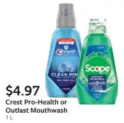 Fareway Crest Pro-Health or Outlast Mouthwash offer