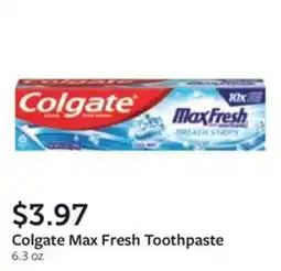 Fareway Colgate Max Fresh Toothpaste offer