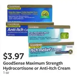 Fareway Goodsense maximum strength hydrocortisone or anti-itch cream offer