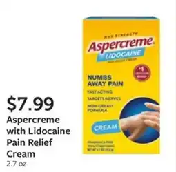 Fareway Aspercreme with Lidocaine Pain Relief Cream offer