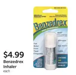 Fareway Benzedrex Inhaler offer