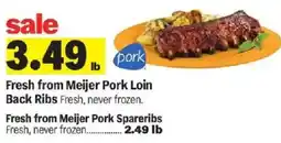 Meijer Fresh from Meijer Pork Loin Back Ribs offer
