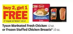Meijer Tyson Marinated Fresh Chicken or Frozen Stuffed Chicken Breasts offer