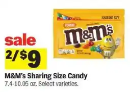 Meijer M&M's Sharing Size Candy offer