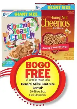 Meijer General Mills Giant Size Cereal offer