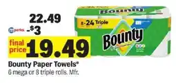 Meijer Bounty Paper Towels offer