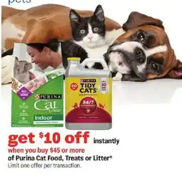 Meijer Purina Cat Food, Treats or Litter offer