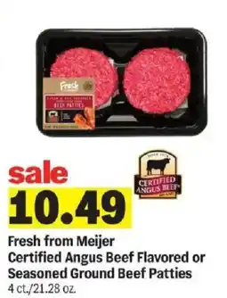Meijer Fresh from Meijer Certified Angus Beef Flavored or Seasoned Ground Beef Patties offer