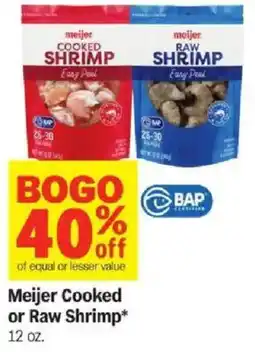 Meijer Meijer Cooked or Raw Shrimp offer