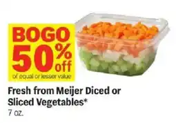 Meijer Fresh from Meijer Diced or Sliced Vegetables offer