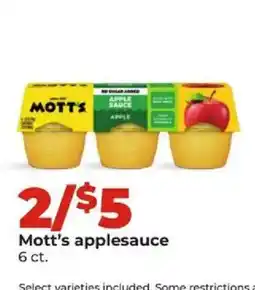 Hy-Vee Mott's applesauce offer