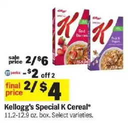 Meijer Kellogg's Special K Cereal offer