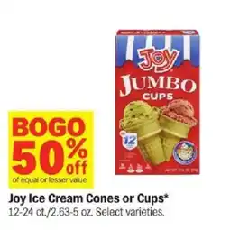 Meijer Joy Ice Cream Cones or Cups offer