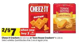 Meijer Cheez-it Crackers or Town House Crackers offer