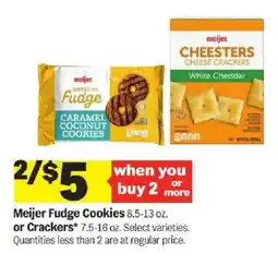 Meijer Meijer Fudge Cookies or Crackers offer