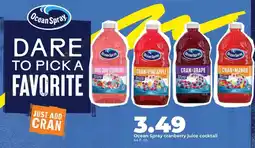 Hy-Vee Ocean Spray cranberry juice cocktail offer