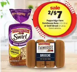 Meijer Pepperidge Farm Farmhouse Buns or Swirl Bread offer