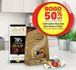 Meijer Lindt Lindor Chocolate Bars, Boxes or Bags offer