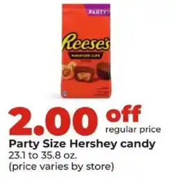 Hy-Vee Party Size Hershey candy offer