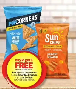 Meijer SunChips, Popcorners, Smartfood Popcorn or Doritos offer