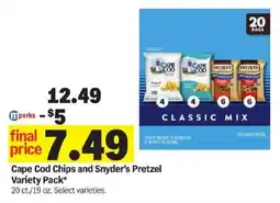 Meijer Cape Cod Chips and Snyder's Pretzel Variety Pack offer