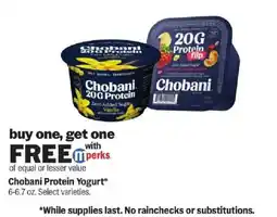 Meijer Chobani Protein Yogurt offer