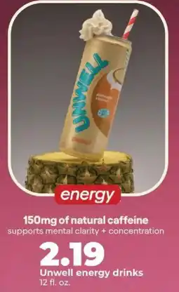 Hy-Vee Unwell energy drinks offer