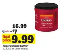Meijer Folgers Ground Coffee offer