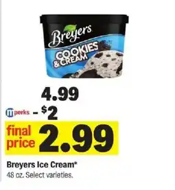 Meijer Breyers Ice Cream offer