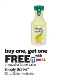Meijer Simply Drinks offer
