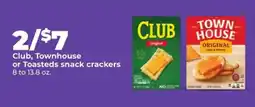 Hy-Vee Club, Townhouse or Toasteds snack crackers offer