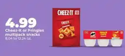 Hy-Vee Cheez-it or Pringles multipack snacks offer