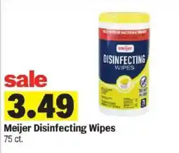 Meijer Meijer Disinfecting Wipes offer