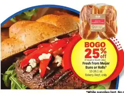 Meijer Fresh from Meijer Buns or Rolls offer