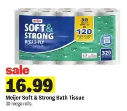 Meijer Meijer soft & strong bath tissue offer
